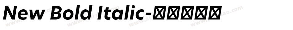 New Bold Italic字体转换